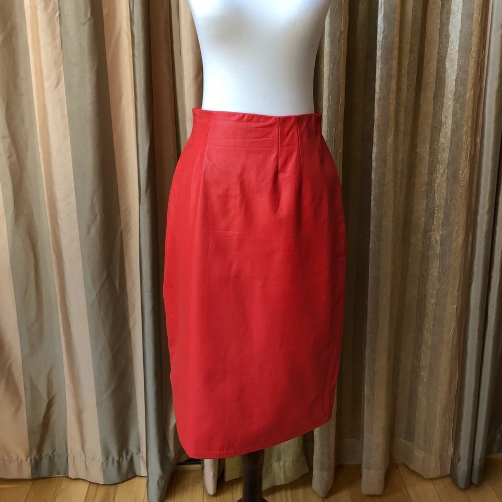 Red Leather Skirt